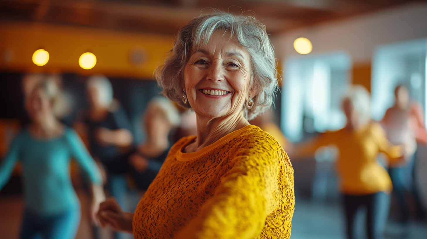 Групово занятие с възрастни хора в удобна атмосфера